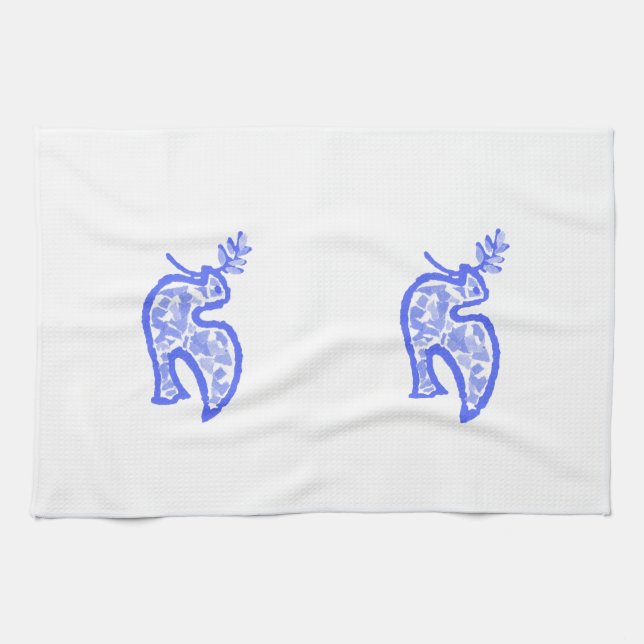 Peace Doves  Tea Towel (Horizontal)