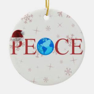 Peace Earth Christmas Ornament