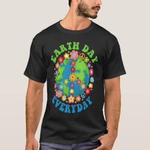 Peace Earth Day Everyday 60s 70s Hippie Retro Envi T-Shirt