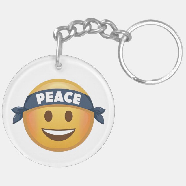 Peace Emoji Key Ring (Back Right)