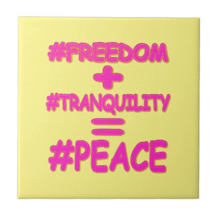 "PEACE EQUATION" Cute Design. Buy Now Ceramic Tile