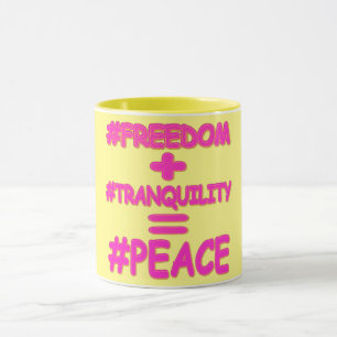 "PEACE EQUATION" Cute Design. Buy Now Mug
