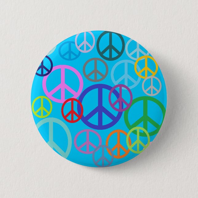 Peace Everywhere 6 Cm Round Badge (Front)