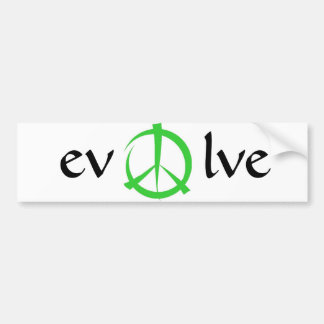 peace, evolve bumper sticker