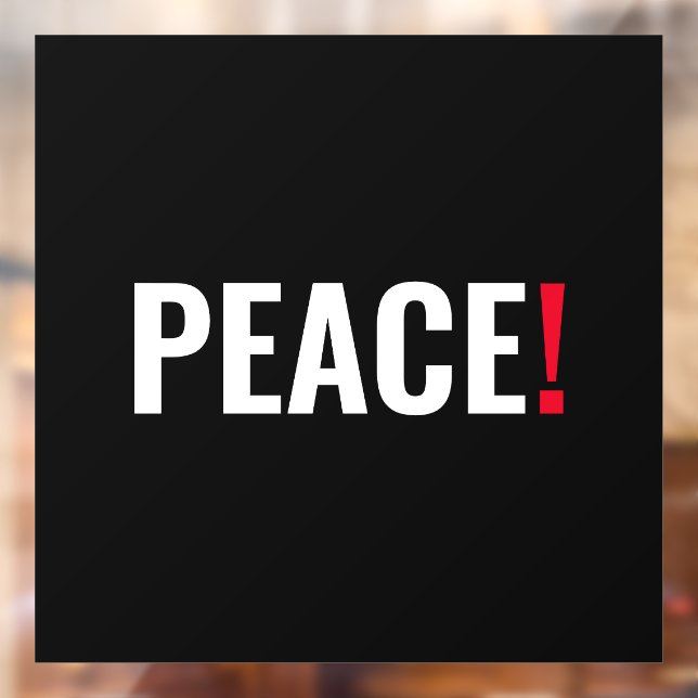 Peace exclamation point black white red anti war (Sheet 2)