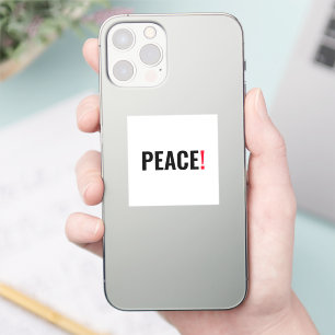 Peace exclamation point white black red anti war