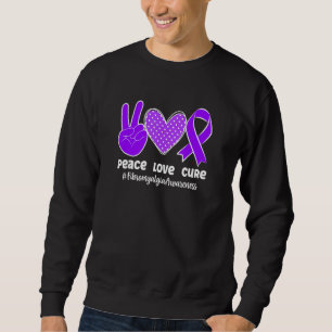 Peace Fibromyalgia Awareness Month Fibromyalgia Wa Sweatshirt