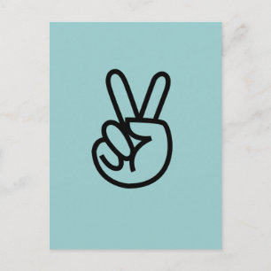 Peace Fingers Postcard