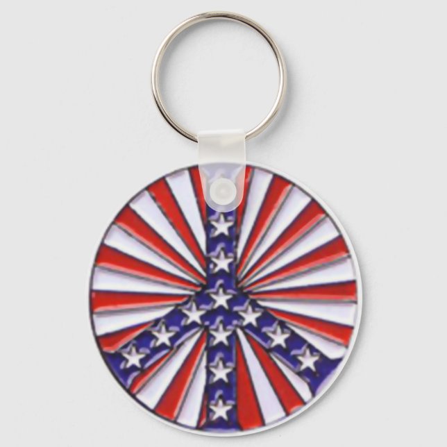 Peace Flag Key Ring (Front)