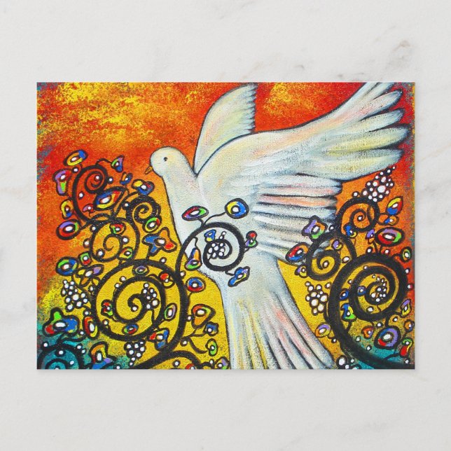 Peace Flew In Flying Dove Postcard (Front)