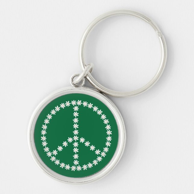 Peace Floral Key Ring (Front)