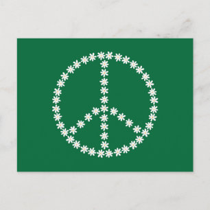 Peace Floral Postcard