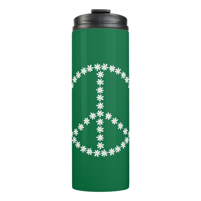 Peace Floral Thermal Tumbler (Front)