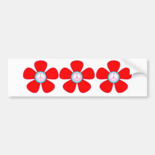 Peace Flower Bumper Sticker