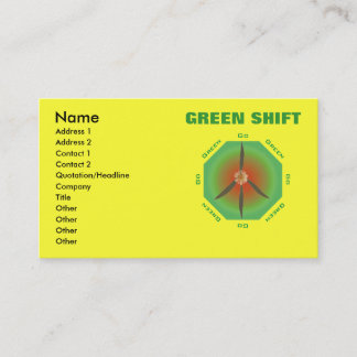 Peace Flower - Go Green Business Card