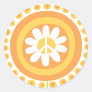 Peace Flower Stickers