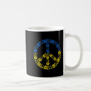 Peace Flower Ukraine I Stand With Ukraine Flag Coffee Mug