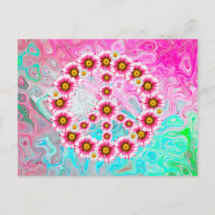 Peace flowers postcard