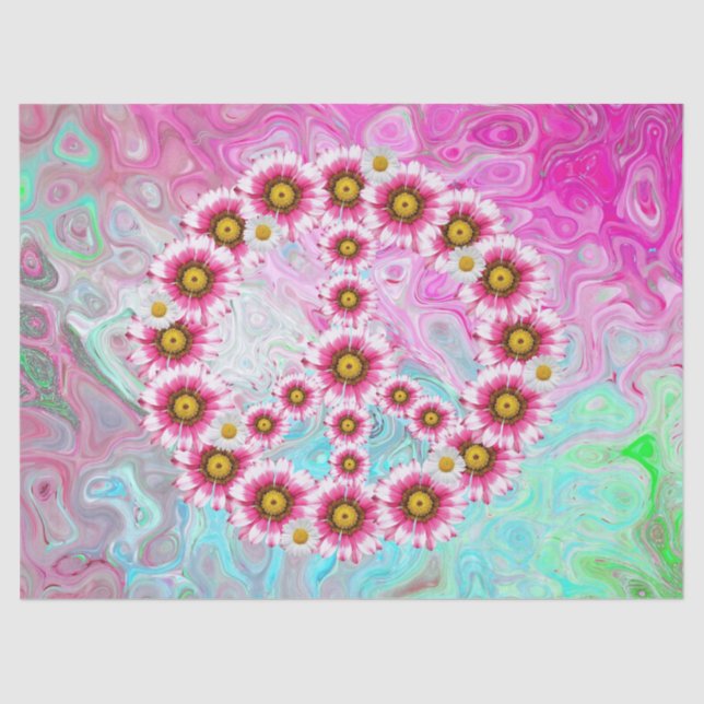 Peace flowers tissue paper (Front)