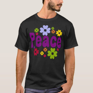 Peace flowers vintage retro T-Shirt