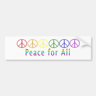 Peace for All - Rainbow Bumper Sticker