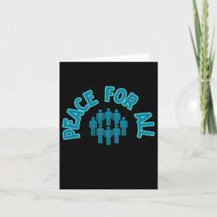 Peace For All Sticker Peace Sticker One World Card