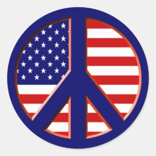 Peace for America Classic Round Sticker