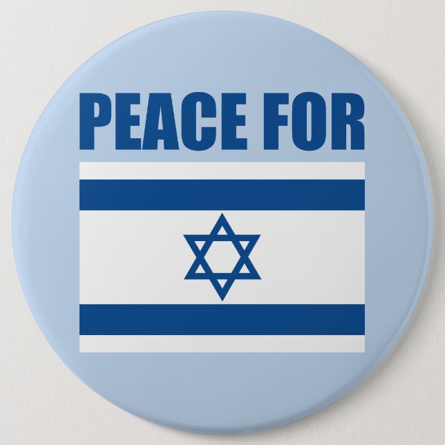 Peace for Israel 6 Cm Round Badge (Front)