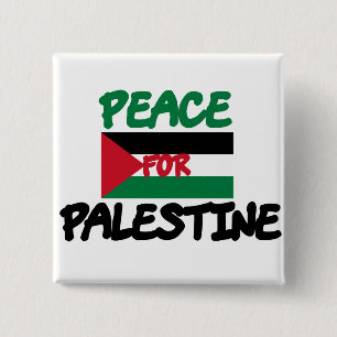 Peace for Palestine 15 Cm Square Badge