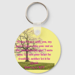 Peace for the christian with this bible quote key ring