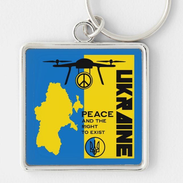Peace For The Ukraine Key Ring (Front)