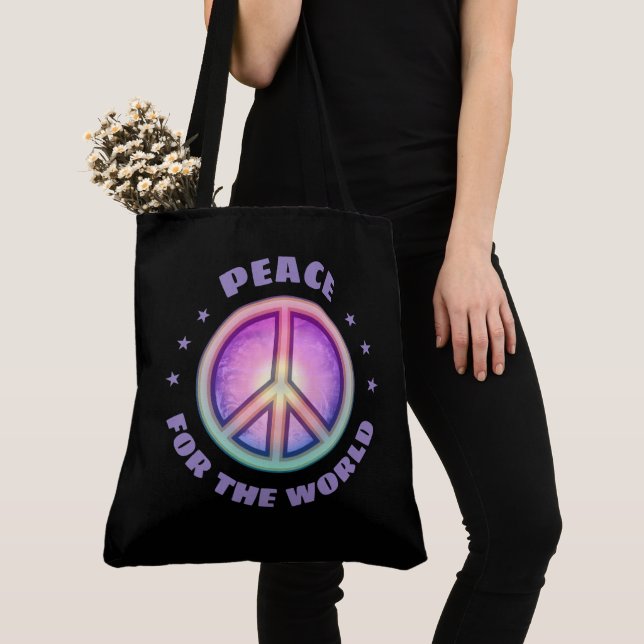 Peace for the World ☮  Tote Bag (Close Up)