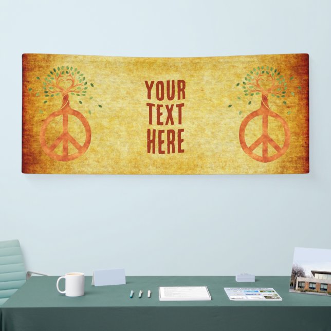 Peace For Trees - Flower Power Heart 1 Banner (Tradeshow)