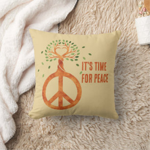 Peace For Trees - Flower Power Heart 1 Cushion
