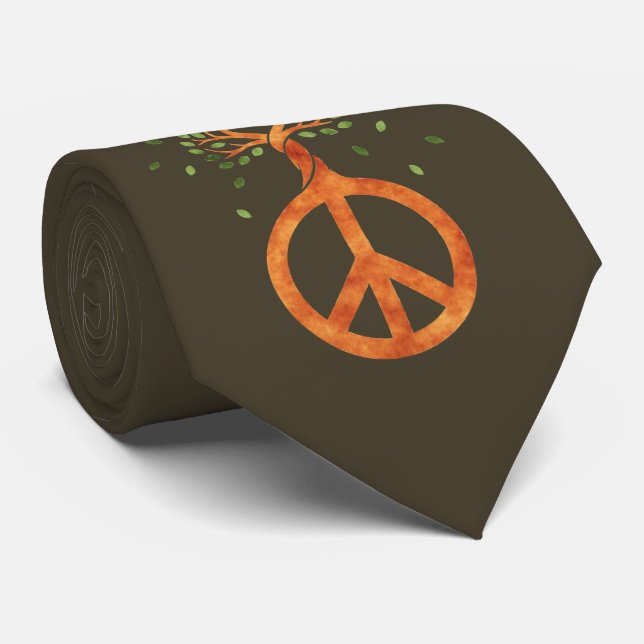 Peace For Trees - Flower Power Heart 1 Tie (Rolled)