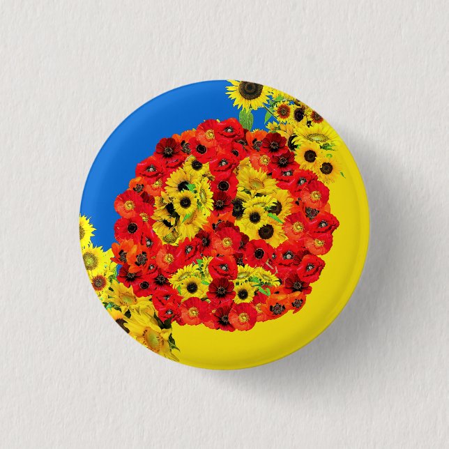 Peace for Ukraine! 3 Cm Round Badge (Front)