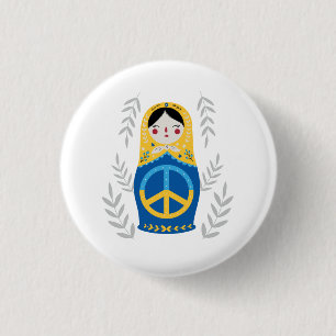 Peace for Ukraine  3 Cm Round Badge