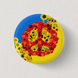 PEACE FOR UKRAINE! 3 CM ROUND BADGE