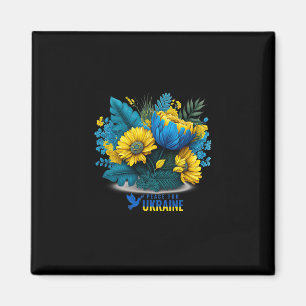 Peace For Ukraine - Bouquet Of Blue And Yellow Flo Magnet