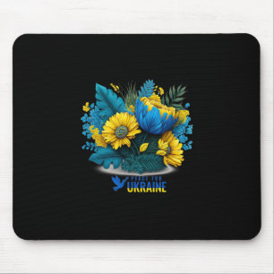 Peace For Ukraine - Bouquet Of Blue And Yellow Flo Mouse Pad