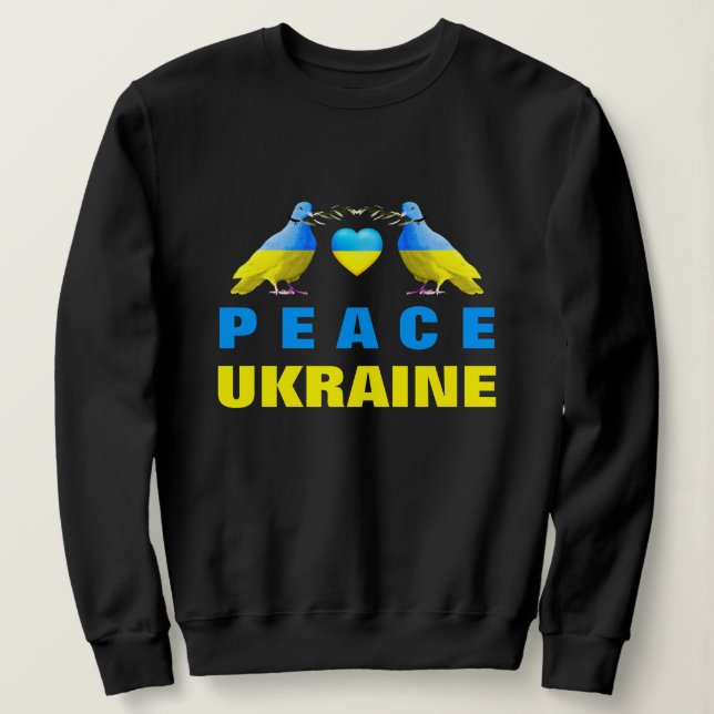 Peace For Ukraine Dove of Peace Freedom Sweatshirt (Design Front)