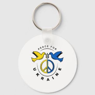 Peace For Ukraine Dove Ukraine Flag I Stand With U Key Ring