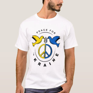 Peace For Ukraine Dove Ukraine Flag I Stand With U T-Shirt