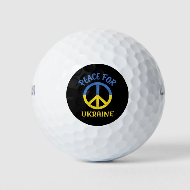 Peace For Ukraine Golf Balls (Front)