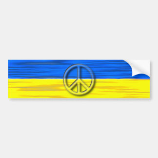 Peace For Ukraine Logo Flag Bumper Sticker