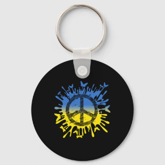 Peace For Ukraine Shirt A Show Your Support For Uk Key Ring