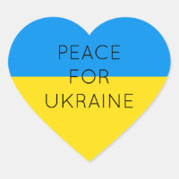 Peace For Ukraine Simple Minimal Ukrainian Flag