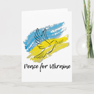 Peace For Ukraine Solidarity Peace Heart Ukrainian Card