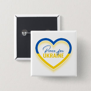 Peace for Ukraine Square Button