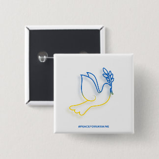 Peace for Ukraine Square Button
